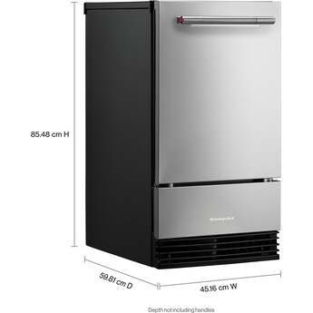 KitchenAid 18 Inch Automatic Ice Maker With Drop Down Door, 35 Lb Capacity And Max Ice Mode: Stainless Steel — thumbnail 4